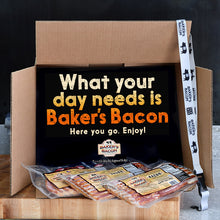 Load image into Gallery viewer, Baker&#39;s Bacon Gift Box - What your day needs is Baker&#39;s Bacon
