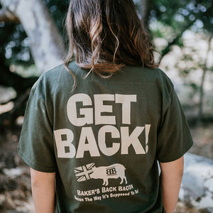 Baker's Bacon merch - Get Back T-shirt