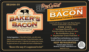 Baker's Bacon Sous Vide Slab label