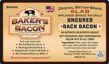 Load image into Gallery viewer, Baker&#39;s Bacon Uncured Back Bacon Slab BB4000 label
