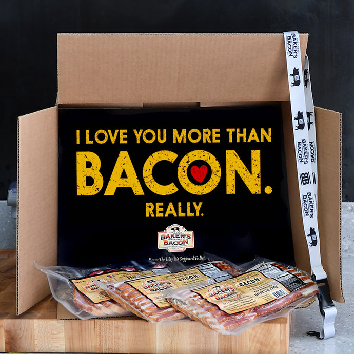 Baker's Bacon Gift Box - I love you more than bacon